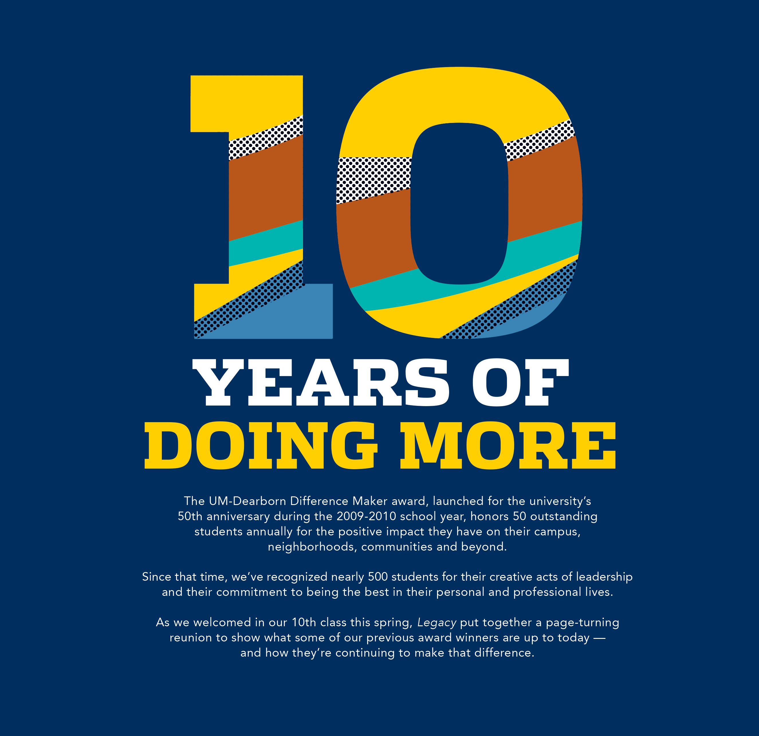 Difference Makers graphic from Legacy magazine
