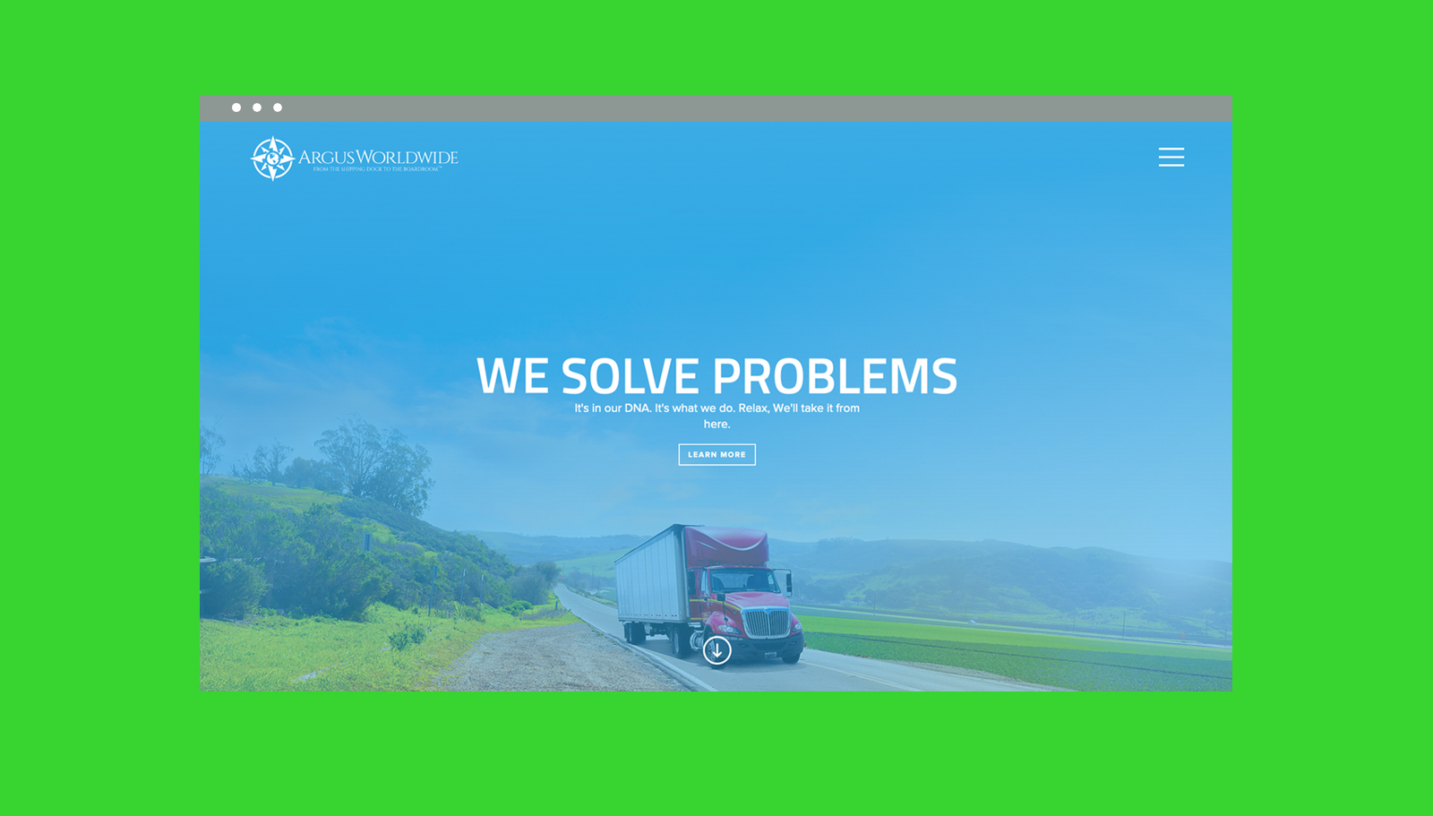 Argus Worldwide website landing page