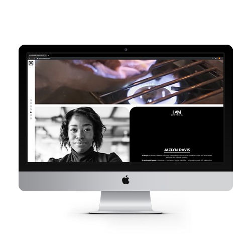 Continental Services web page on Apple monitor