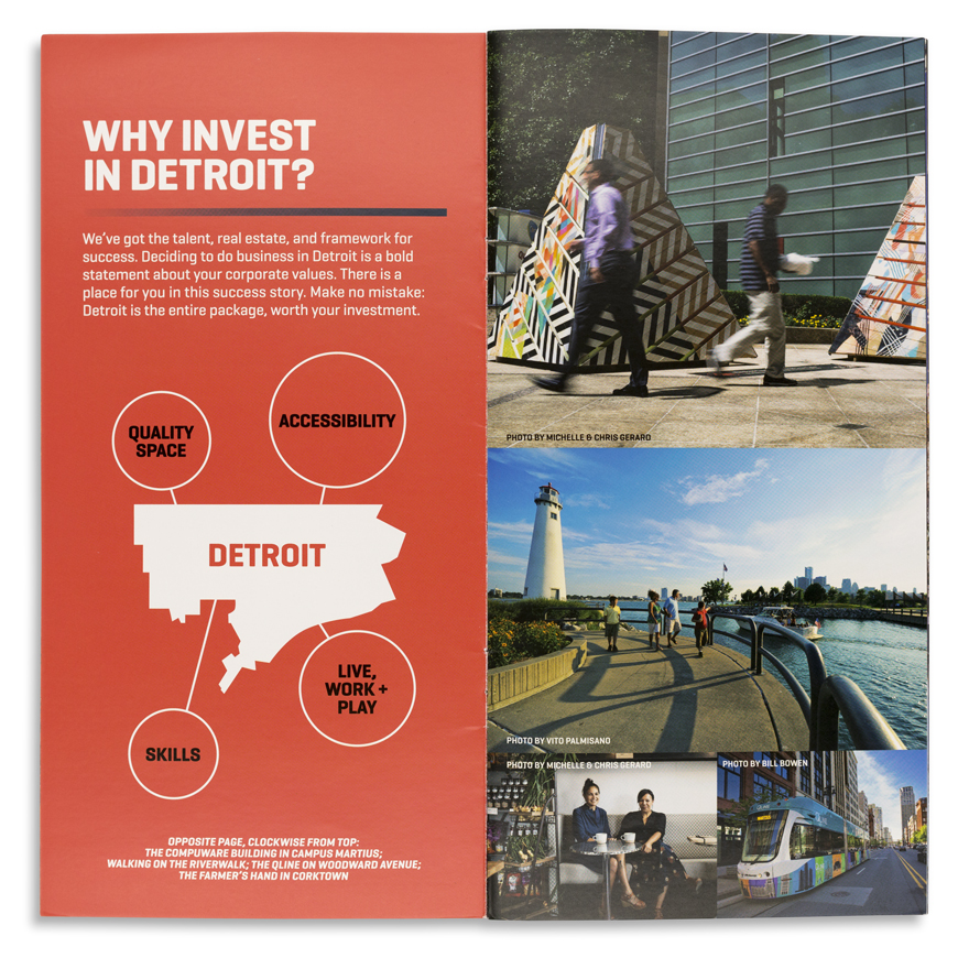 Why Invest In Detroit? spread from DEGC brochure