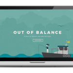 Out Of Balance webpage on laptop