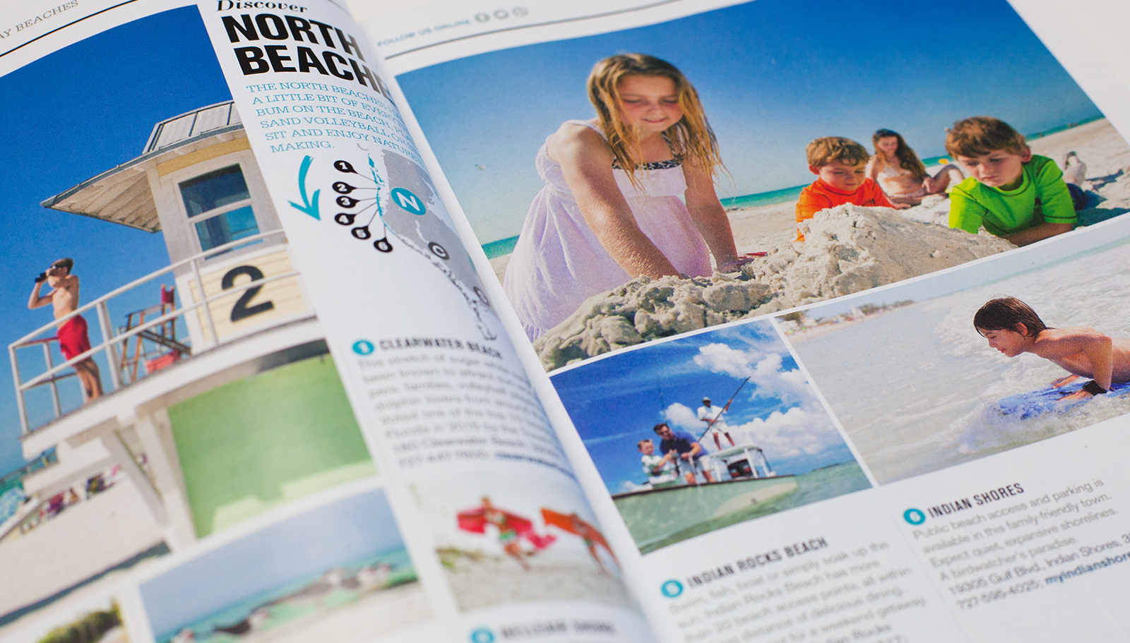 Spread from Tampa Bay Beaches visitors guide
