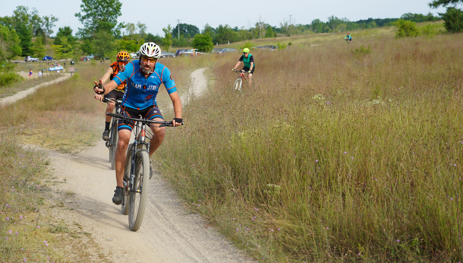 Mountain biker on a trail