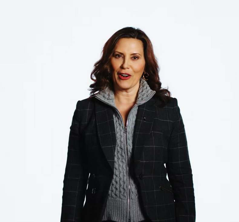 Gretchen Whitmer on white background
